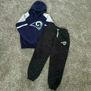 EUC Rams Jogger Set (Hoodie has tag cut out), Size M (10/12).